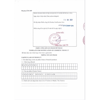 Kem Dưỡng Da Body Sữa Chua