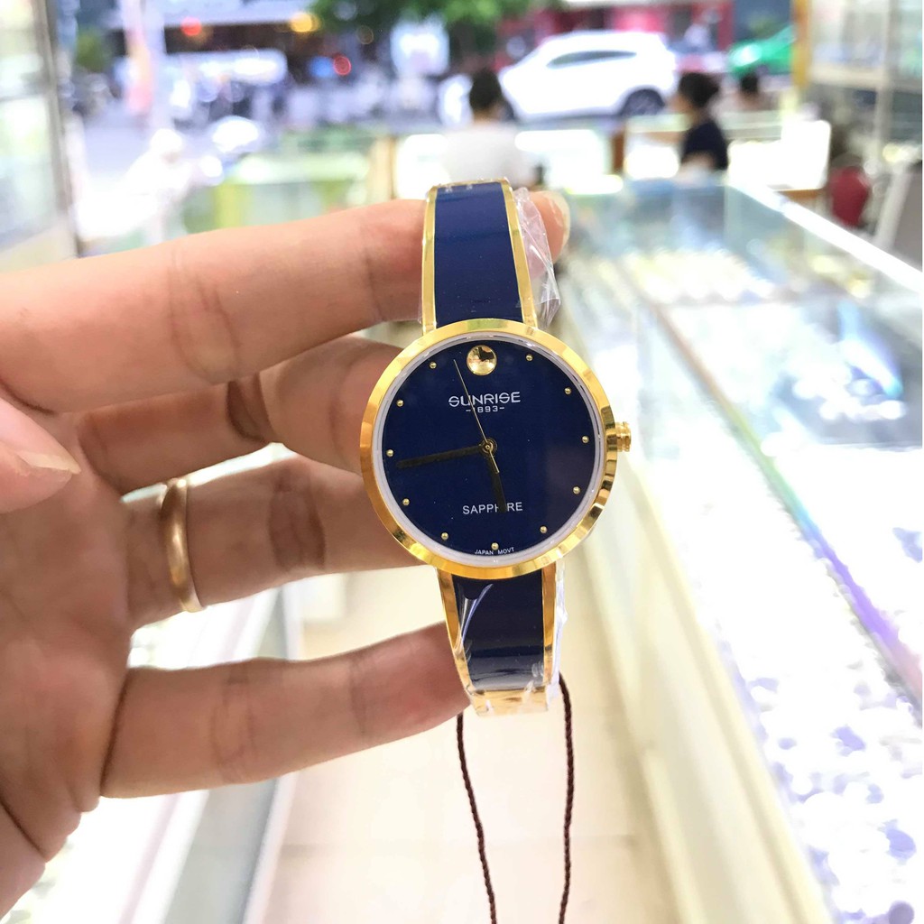 Đồng hồ nữ SUNRISE 9968SA Vành Đá sang trọng quý phái Kính Sapphire chống xước chống nước tuyệt đối | BigBuy360 - bigbuy360.vn