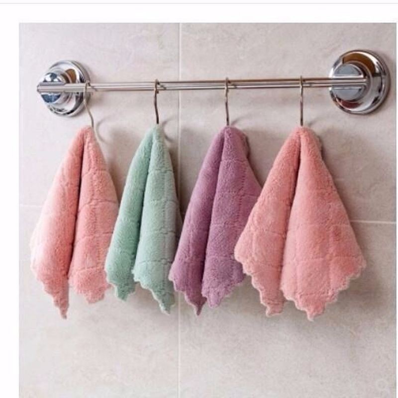 Gói 10 Khăn Lau Bếp, Khăn Lau Tay, Khăn Lau Chén 2 Mặt Siêu Thấm Hút - AZ Store