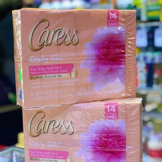 Xà bông cục Caress Daily Silk Mỹ, lóc 14 cục 1.58kg Mỹ