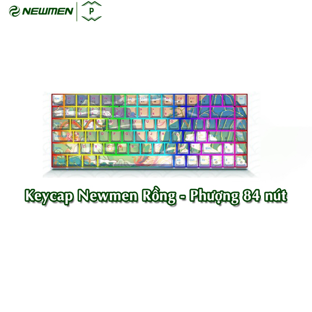 Bộ keycap Newmen Rồng - Phượng 84 nút (Layout 84 nút ) - Thick PBT Dye-sub , XDA profile