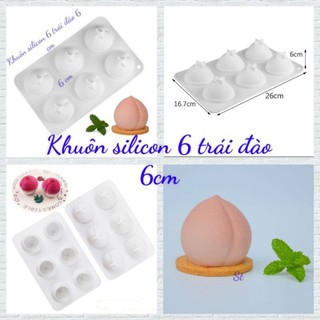 Khuôn silicon hình 6 quả đào tiên đẹp mắt
