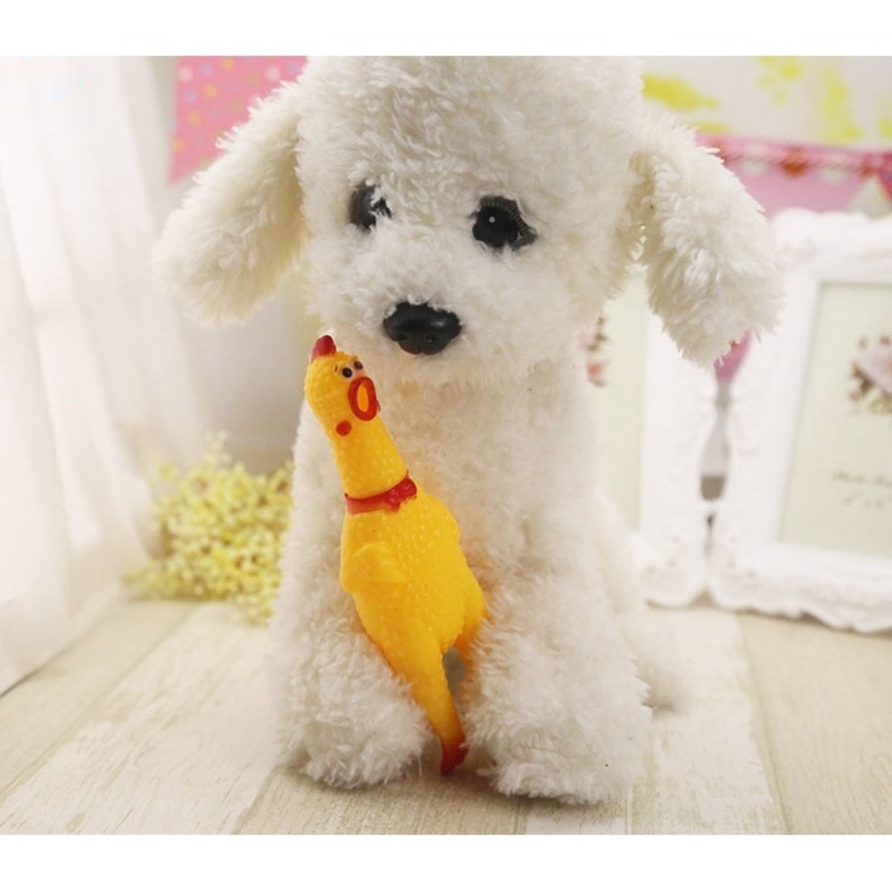 Đồ Chơi GặM HìNh Con Gà PháT Ra TiếNg Kêu 17cm Cho Thú Cưng