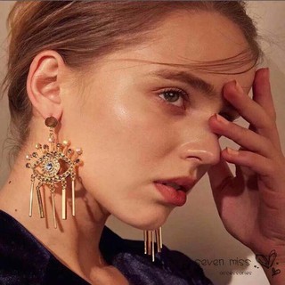 Khuyên tai đính đá hình mắt quỷ sáng tạo thời trang dành cho nữ