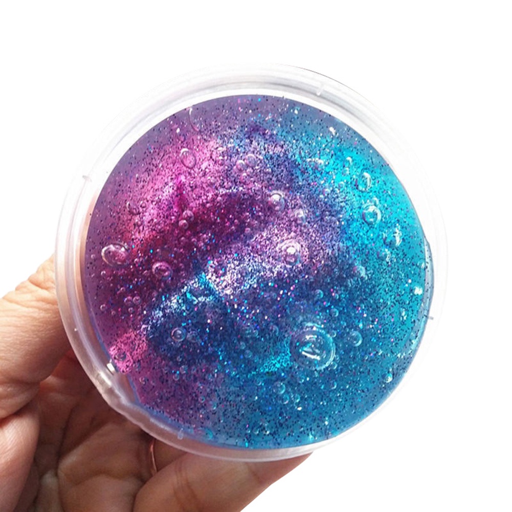 Đồ Chơi Chất Nhờn Ma Quái Màu Galaxy Pha Lê DIY Giảm Căng Thẳng 60ml