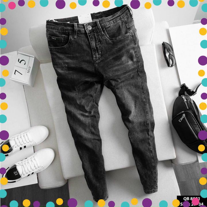 Quần Jean Nam Chất Co Giãn, Không Bai Màu, Dáng Ôm Body, Hit Hót (ảnh kèm video) Thời Trang Phong Cách Luty Shop ms8650