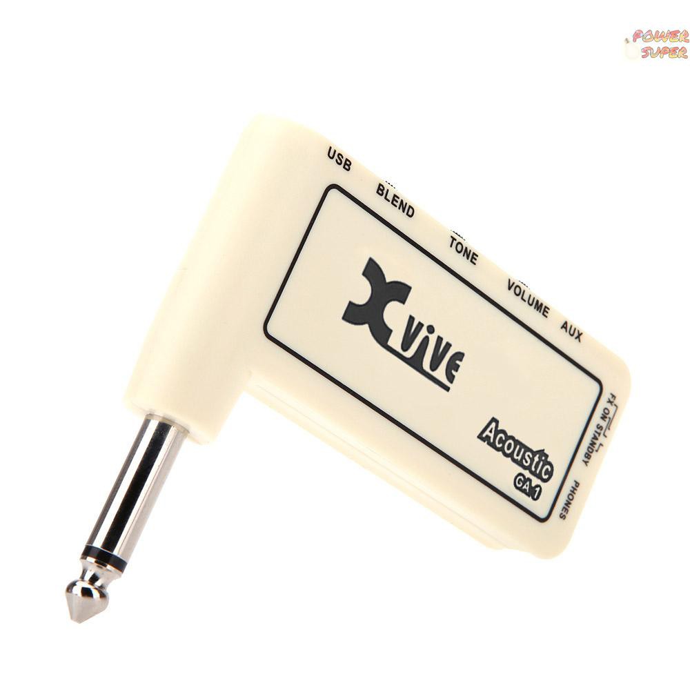 PSUPER Mini Rechargeable Electric Guitar Plug Headphone Amp Amplifier Original Sound