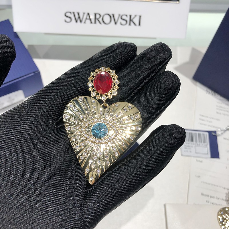 Sản phẩm mới] Bông tai may mắn họa tiết mắt quỷ vàng Swarovski, quà tặng sinh nhật nữ cho bạn gái, quà tặng ngày lễ tình nhân Trung Quốc 5464131