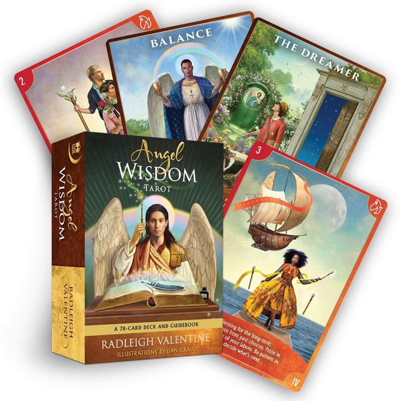 Bộ bài thông điệp tiên tri từ các thiên thần Angel Wisdom Tarot  - Order trực tiếp Hay House US