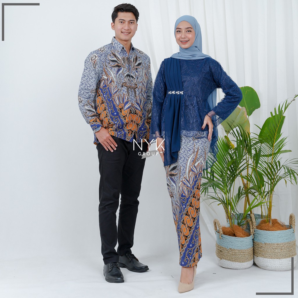 Nyk Batik - Khăn Choàng Cặp Đôi Zafran Ori Nayaka Sequin | Cặp Đôi Áo Blouse Javanese