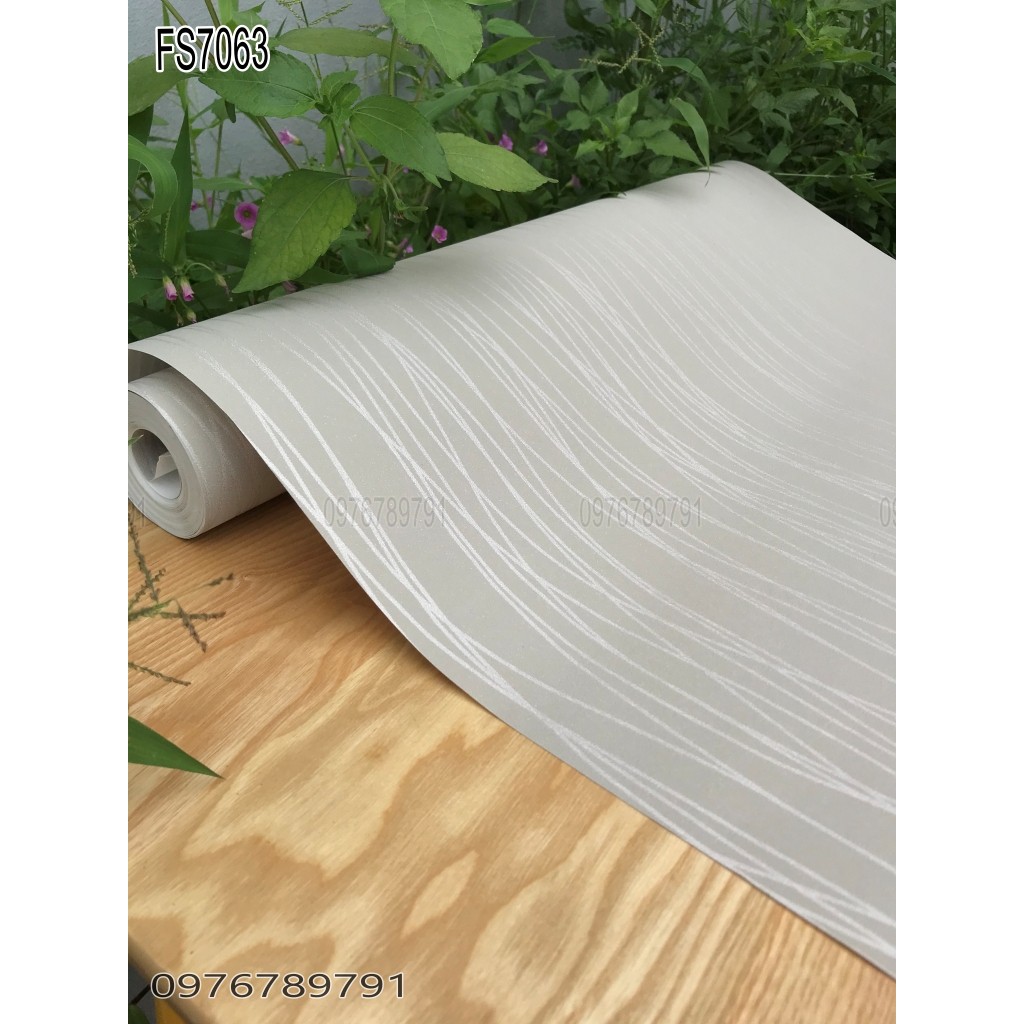 10m Giấy Dán Tường Vân Chỉ Nghệ Thuật Màu Xám FS7063 Cho Phòng Khách Phòng Ngủ Lụa Keo Sữa Dán Ngoài Khổ 53 cm