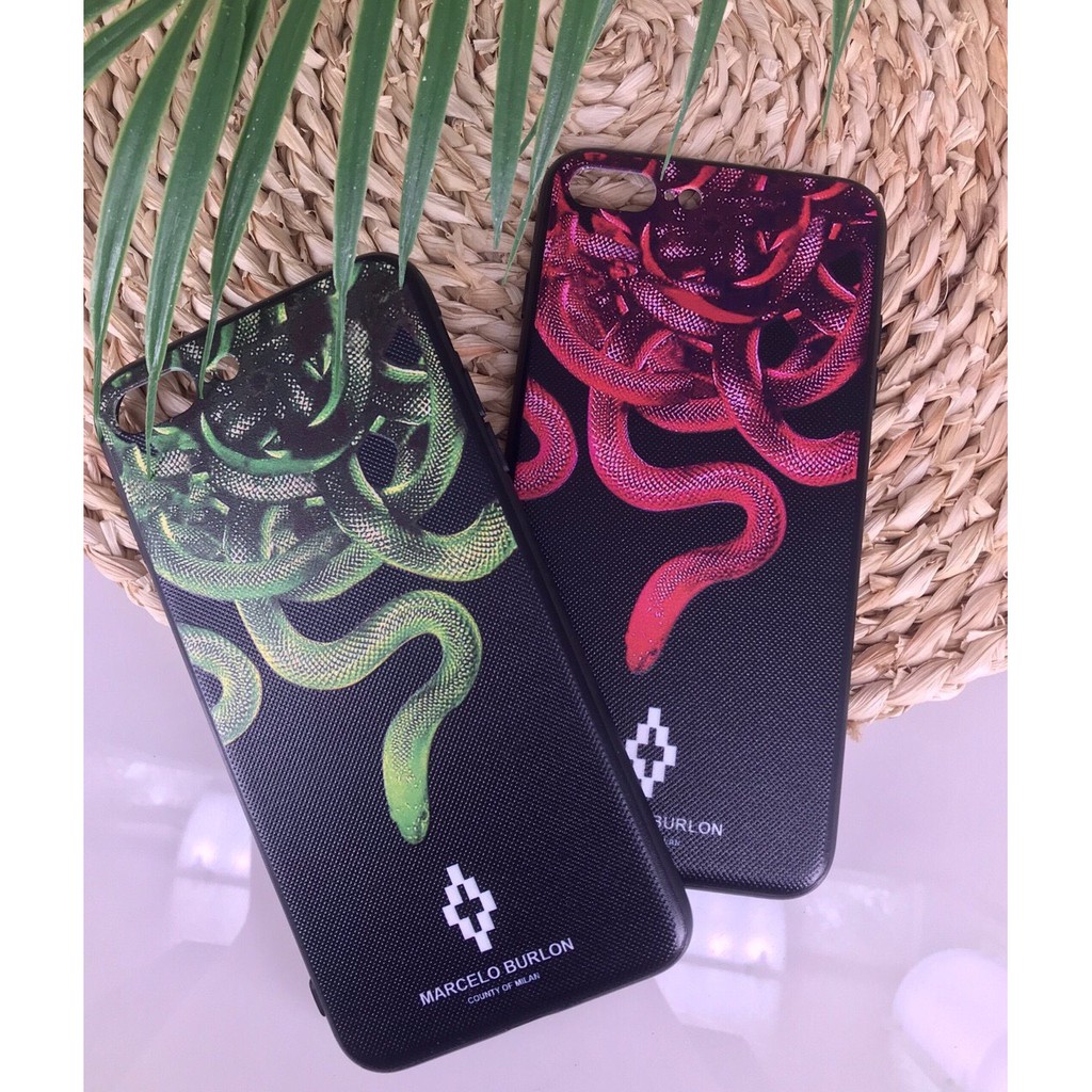 Ốp Vân Rắn Marcelo Burlon OL156 in sần 4D tất cả các dòng máy iphone, samsung, oppo, vivo, xiaomi, nokia, vsmart, realme