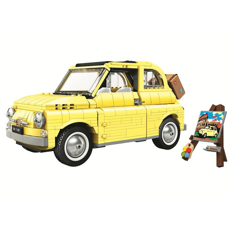 Lego Builder - Lion King 180163 , Lari 10509 ( Mô Hình Xe Du Lịch Vàng Fiat 500 960 mảnh )