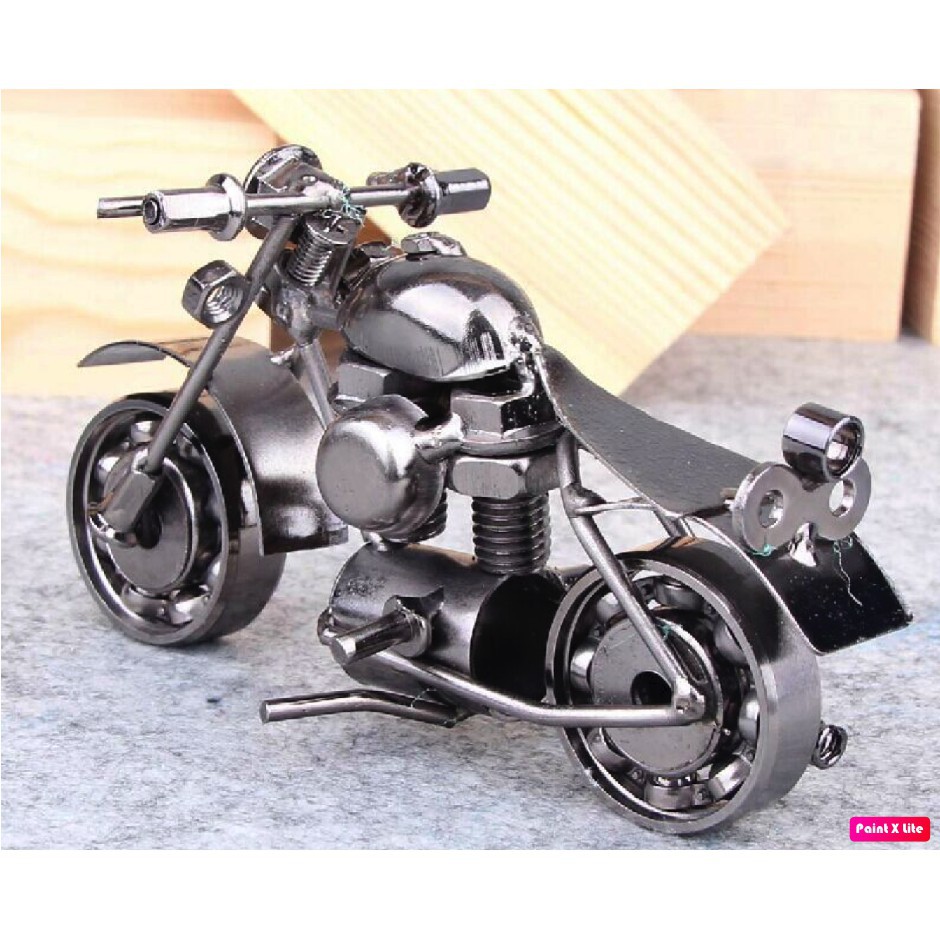 Mô hình M37 xe máy motor mô tô sắt phong cách Retro Vintage handmade trang trí bàn làm việc