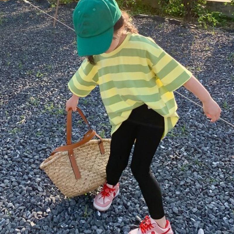 Quần legging bé gái màu trơn ngọt ngào thời trang mùa hè phong cách Hàn Quốc