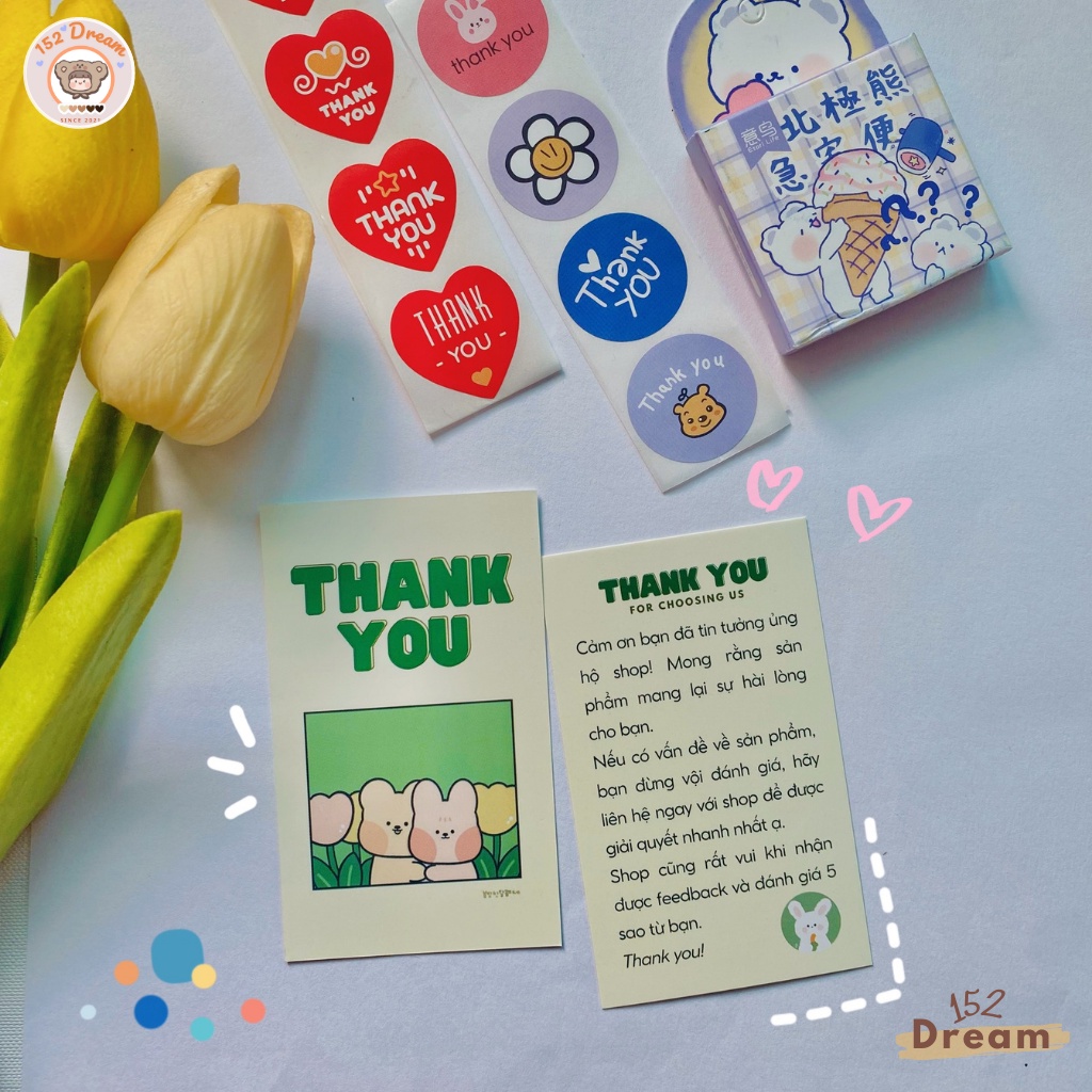 Card Cám Ơn, Phiếu Cám Ơn, Thiệp Cám Ơn, Thẻ Thank You Cho Khách Hàng