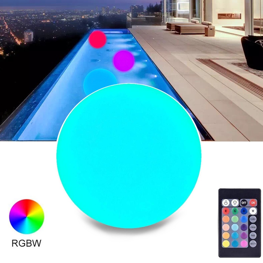 2 cái RGB LED Thổi phồng Ánh sáng mặt trời nổi Ánh sáng mặt trời được cung cấp năng lượng ngoài trời Thay đổi màu sắc dưới nước Bóng đèn Hồ bơi Trang trí nội thất từ ​​xa