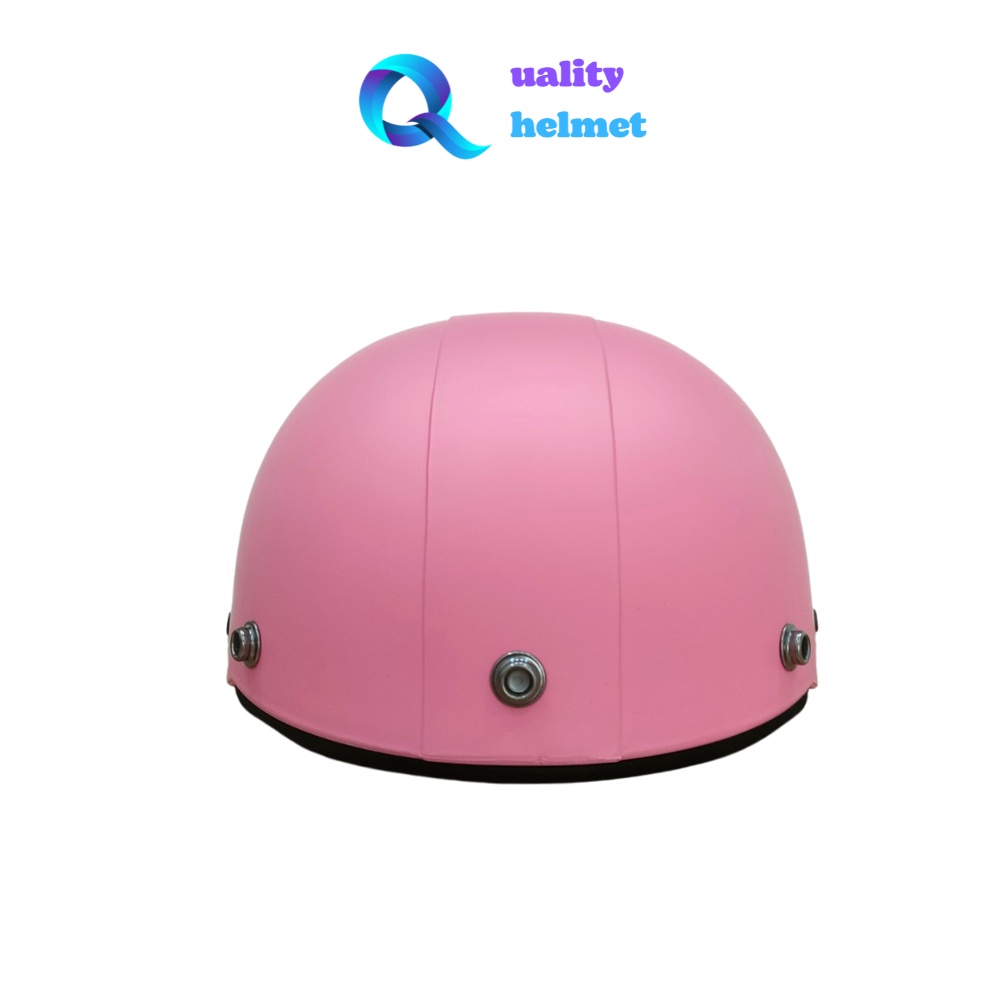 Mũ bảo hiểm nón sơn nửa đầu 1/2 cao cấp màu hồng có lỗ thông gió hàng chính hãng