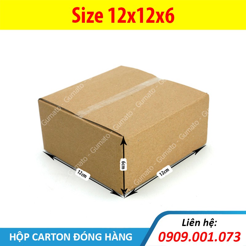 Hộp giấy P22 size 12x12x6 cm, thùng carton gói hàng Everest