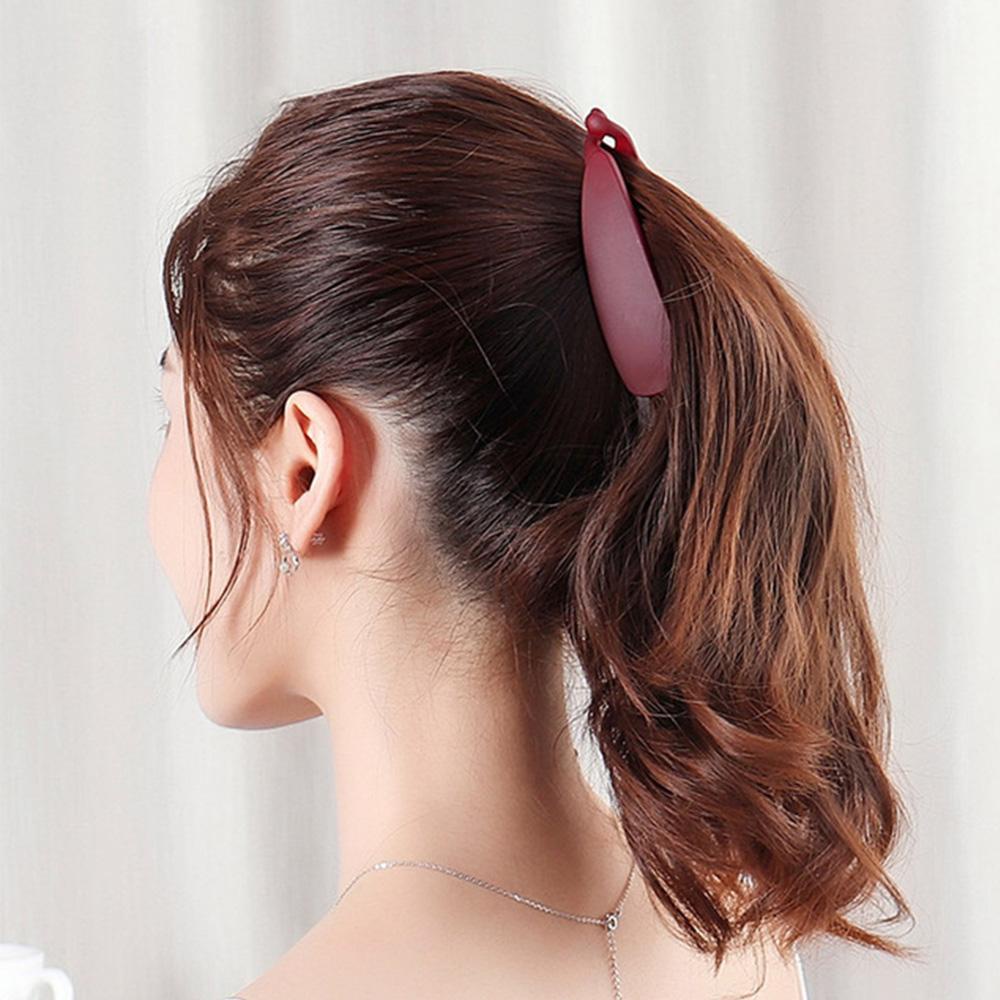 FORBETTER Giá Đỡ Kẹp Tóc Đuôi Ngựa Nhám Màu Trơn