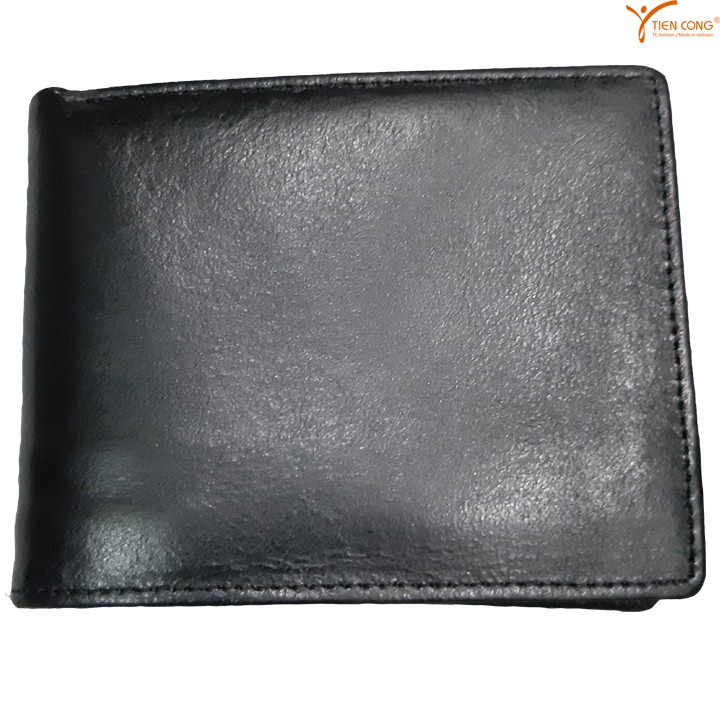 Ví Nam Ngang Da Bò Tien Cong Màu Đen - TCN1009