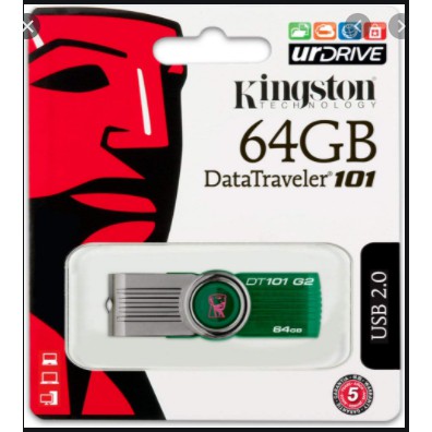 USB 2.0 KingSton DT101 2GB / 4GB / 8GB / 16GB / 32GB DT101 G2 - CÓ NTFS - CAM KẾT BH 10 Năm 1 đổi 1 (FPT)