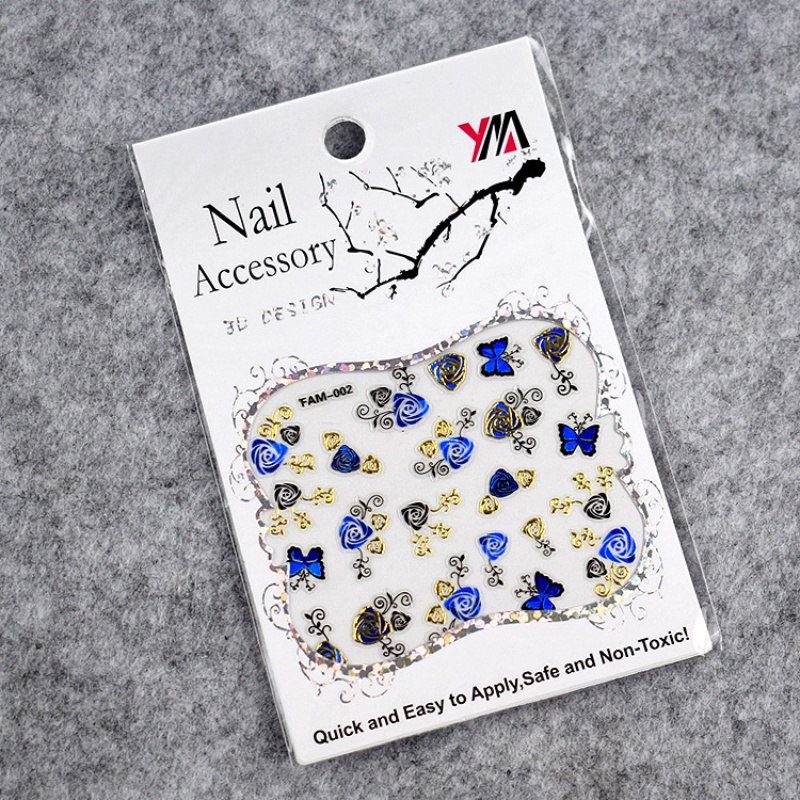 [Hàng mới về] Miếng dán móng tay họa tiết bướm phong cách ngẫu nhiên