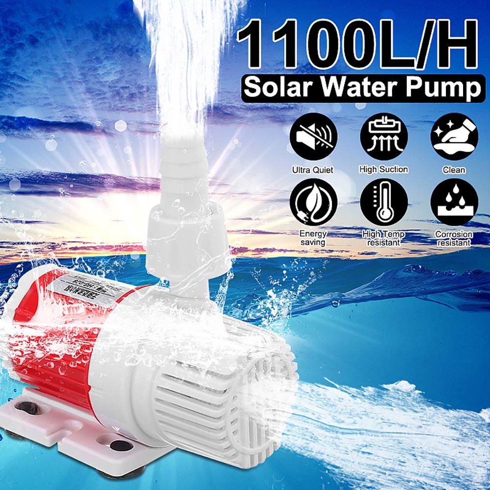 Ống bơm nước cho hồ nuôi cá DC 12V năng lượng mặt trời 1100L/H 5M A18