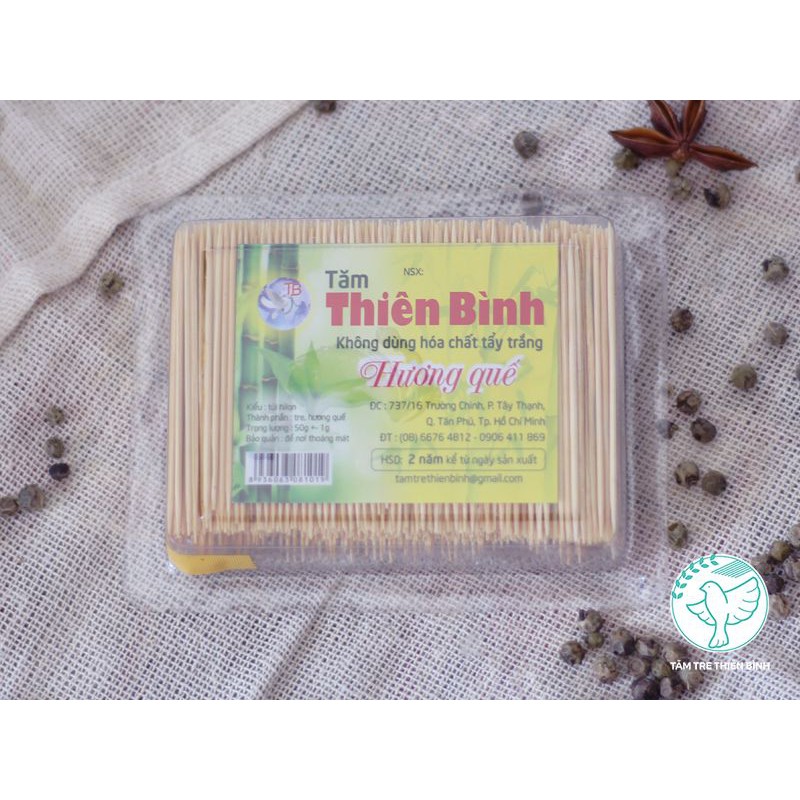 Tăm tre cao cấp - Vỉ nhựa - 50 gr
