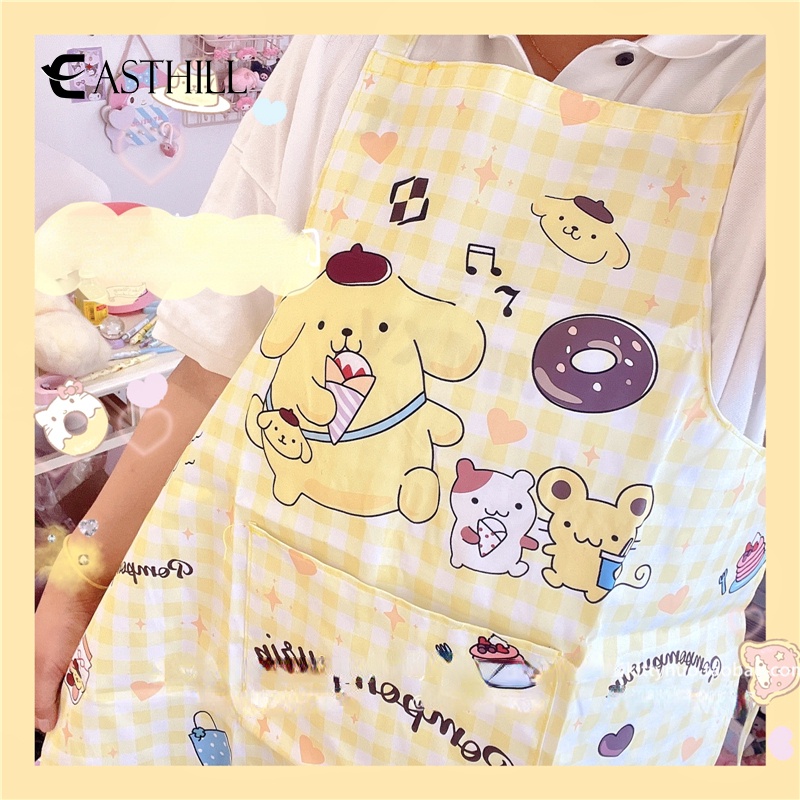 SANRIO Easthill Tạp Dề Đồ Chơi Anime Kuromi Pochacco Cinnamoroll Hai Dây Đáng Yêu Chống Bẩn Làm Quà Tặng Cho Bé Gái