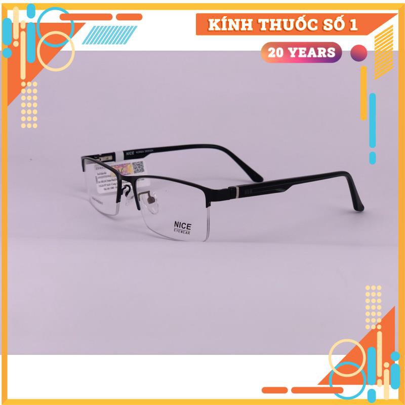 Gọng kính cận mắt vuông nửa viền NICE hàng công ty