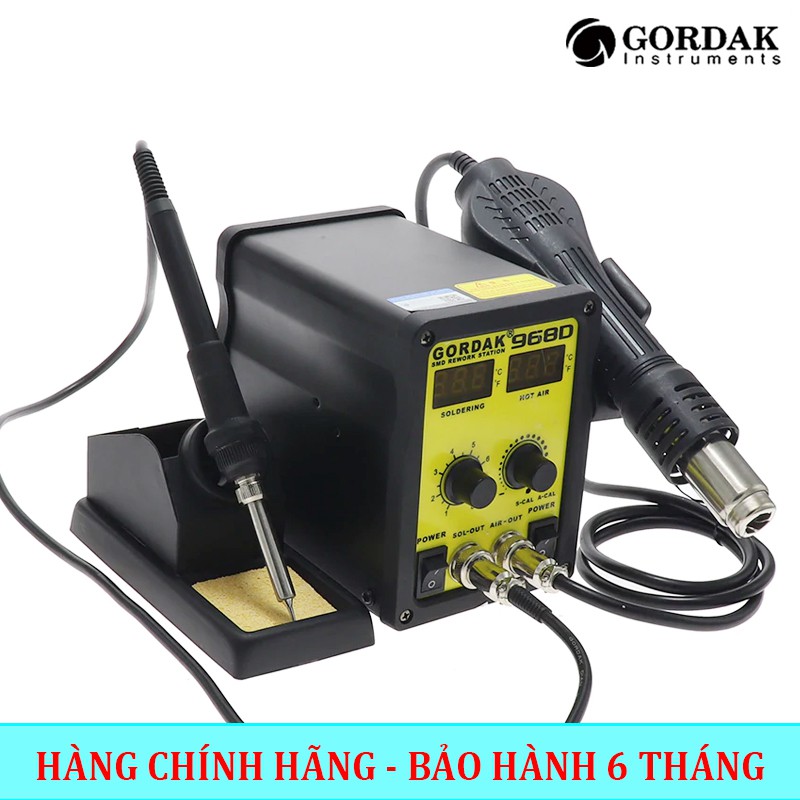 Trạm hàn khò Gordak 968D hiển thị nhiệt độ