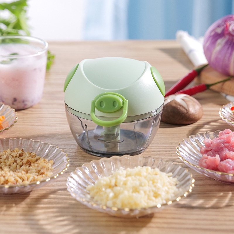 Máy xay tỏi ớt cầm tay mini hình con lợn tiện lợi dễ sử dụng