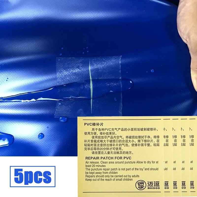 1/5 Miếng Dán Trong Suốt Bằng PVC Chống Thấm Nước Dùng Sửa Chữa Lều/ Lều/ Lều Bơi Tiện Dụng
