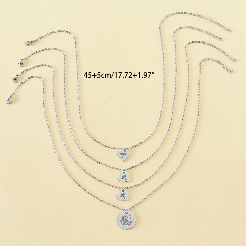 Set 3 / 4 Vòng cổ Mặt Hoa Bồ Công Anh Thời Trang Cho Mẹ Và Bé