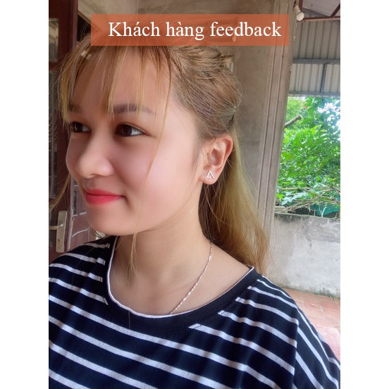 khuyên tai bạc 925 MEE bông tai nụ đính đá cz - E6619