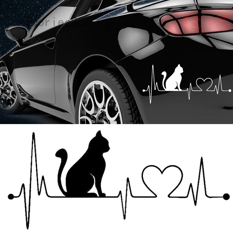 Sticker dán trang trí xe hơi hình nhịp tim và nhịp tim độc đáo