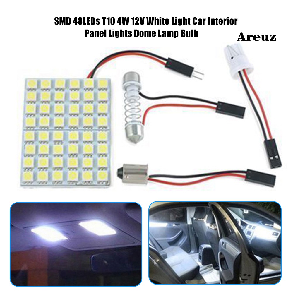 Bảng Đèn Led 48 Bóng Smd T10 4w 12v Gắn Trần Xe Ô Tô