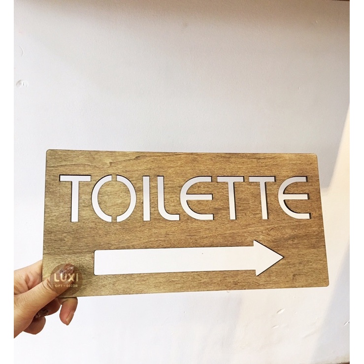 HCM | Bảng gỗ decor toilet, Bảng Toilet dán tường LUXI DECOR HCM
