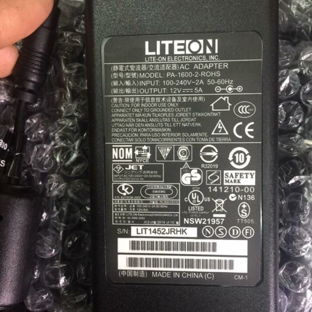 Adapter nguồn 12v5a Liteon