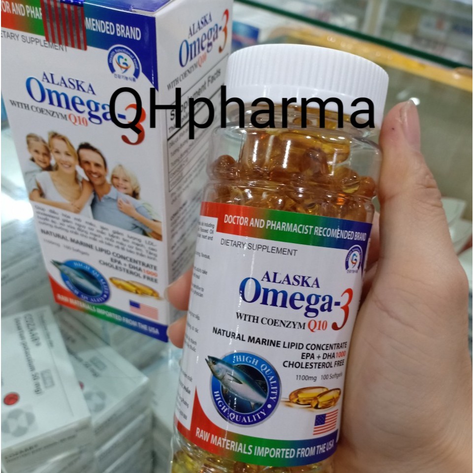 Viên uống ALASKA OMEGA 3 lọ 100 viên giúp tăng cường thị lực