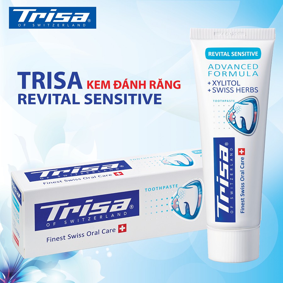 Kem Đánh Răng Trisa Revital Sensitive 75ml Từ Thụy Sỹ