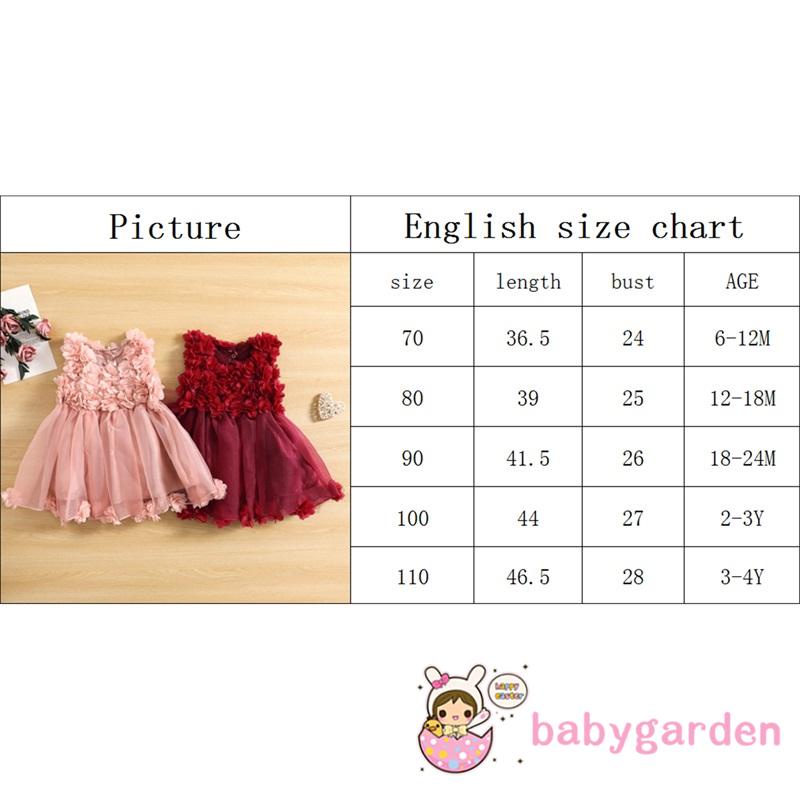 Đầm Công Chúa Mùa Hè Không Tay Màu Trơn Họa Tiết Cánh Hoa 3D Cho Bé Gái 6 Tháng Tuổi