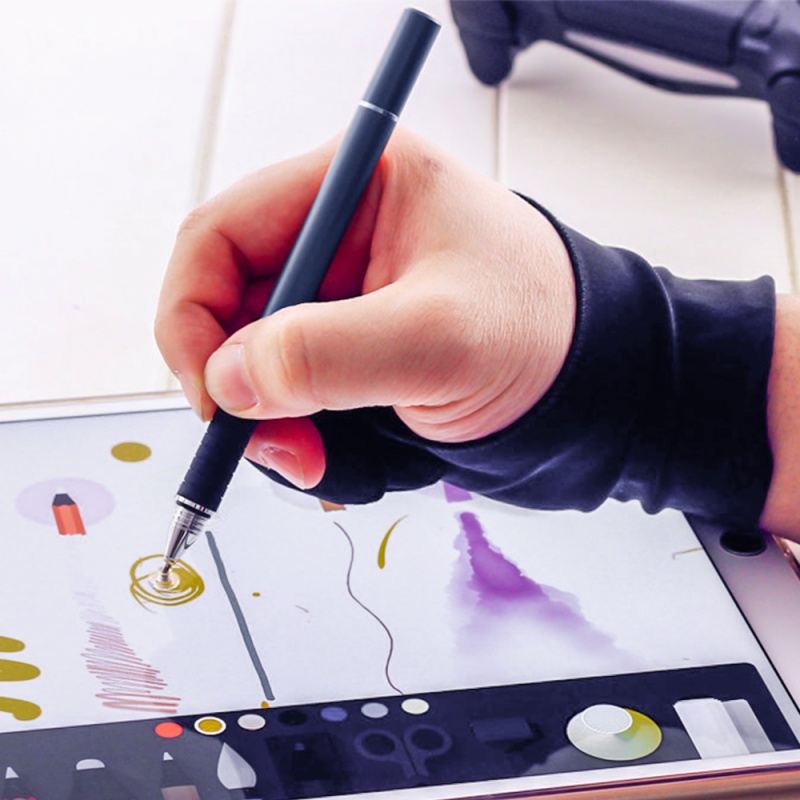 Găng tay GUUGEI hở 3 ngón cho họa sĩ dùng bút cảm ứng vẽ trên máy tính bảng Ipad Pro tùy chọn số lượng
