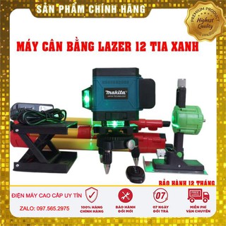 Máy cân mực Laser 12 tia xanh 3D -quay 360độ -Tặng bộ từ hít treo tường hàng chính hãng