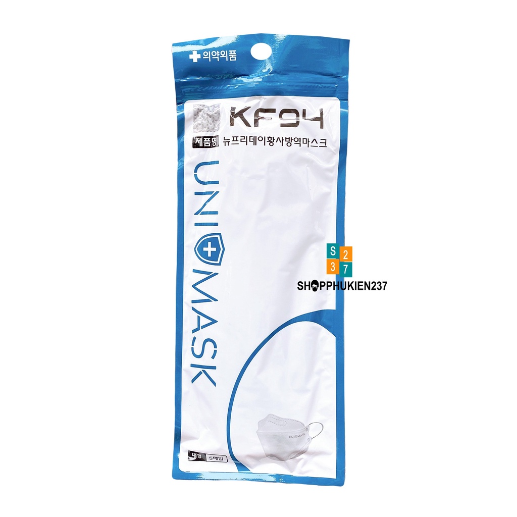 50 Cái Khẩu Trang KF94 Uni Mask Chống Bụi Mịn Kháng Khuẩn Kiểu Dáng Hàn Quốc Cực Đẹp