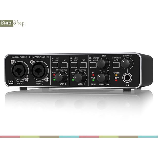 Behringer U-PHORIA UMC204HD - Sound Card Thu Âm 2in 4out