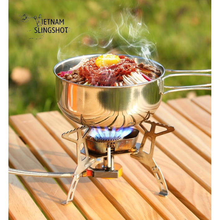 Bộ nồi chảo cốc hiệu CAMEL 8 món, du lịch cắm trại gọn nhẹ xuất nhật [DCP2]