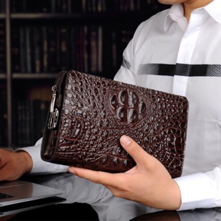 Ví nam cầm tay da cá sấu- khoá số (SẴN)