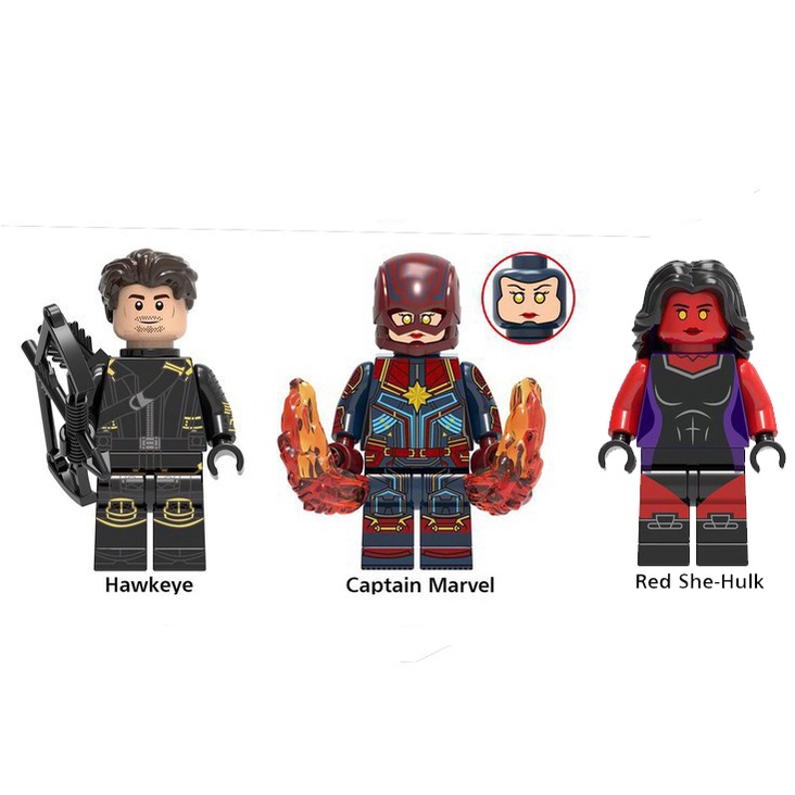 Bộ 3 nhân vật minifigures siêu anh hùng Marvel X0244-3